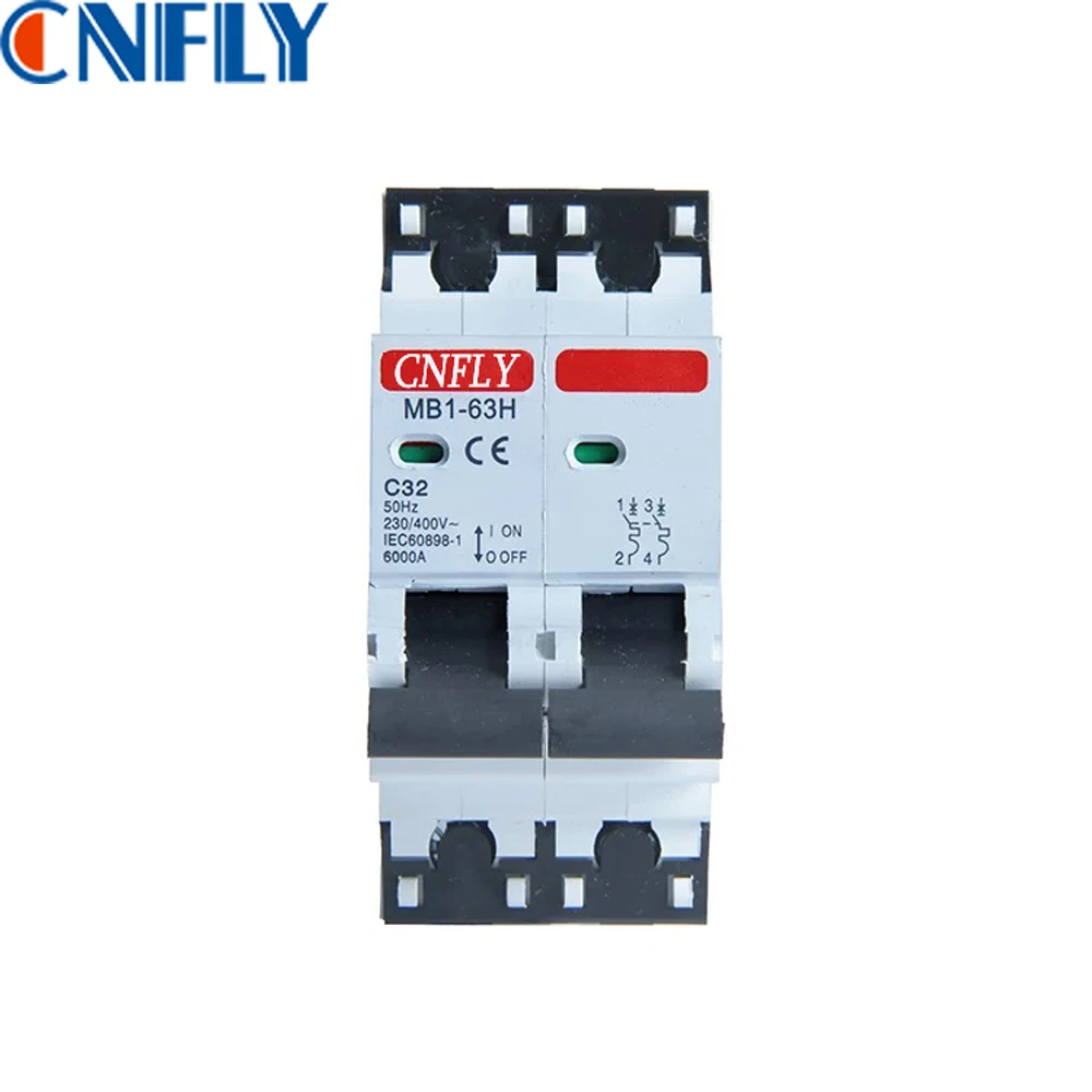 High protection Degree EKF Type 2Pole 32amp Circuit Breaker MCB