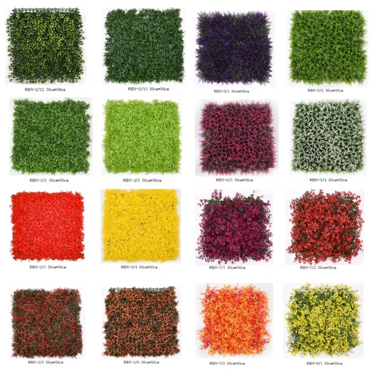 Домашний сад УФ огнестойкая искусственная трава настенная панель Декор зеленая изгородь растительная