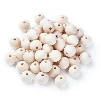 Factory Price Natural Wood Round Beads Wooden Beads for DIY Bracelet