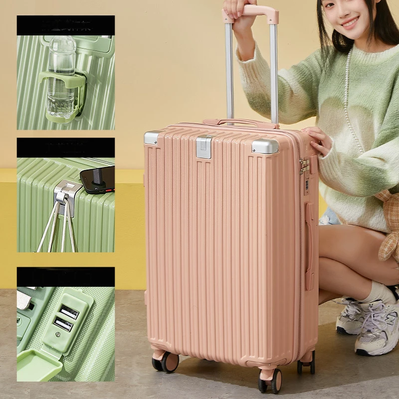 Koowo New Arrival Vintage Multifunctional Abs Pc Luggage Hardside