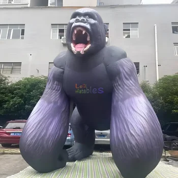 3m Custom Giant Advertising Inflatable Big Gorilla King Kong Cartoon Model For Decoration