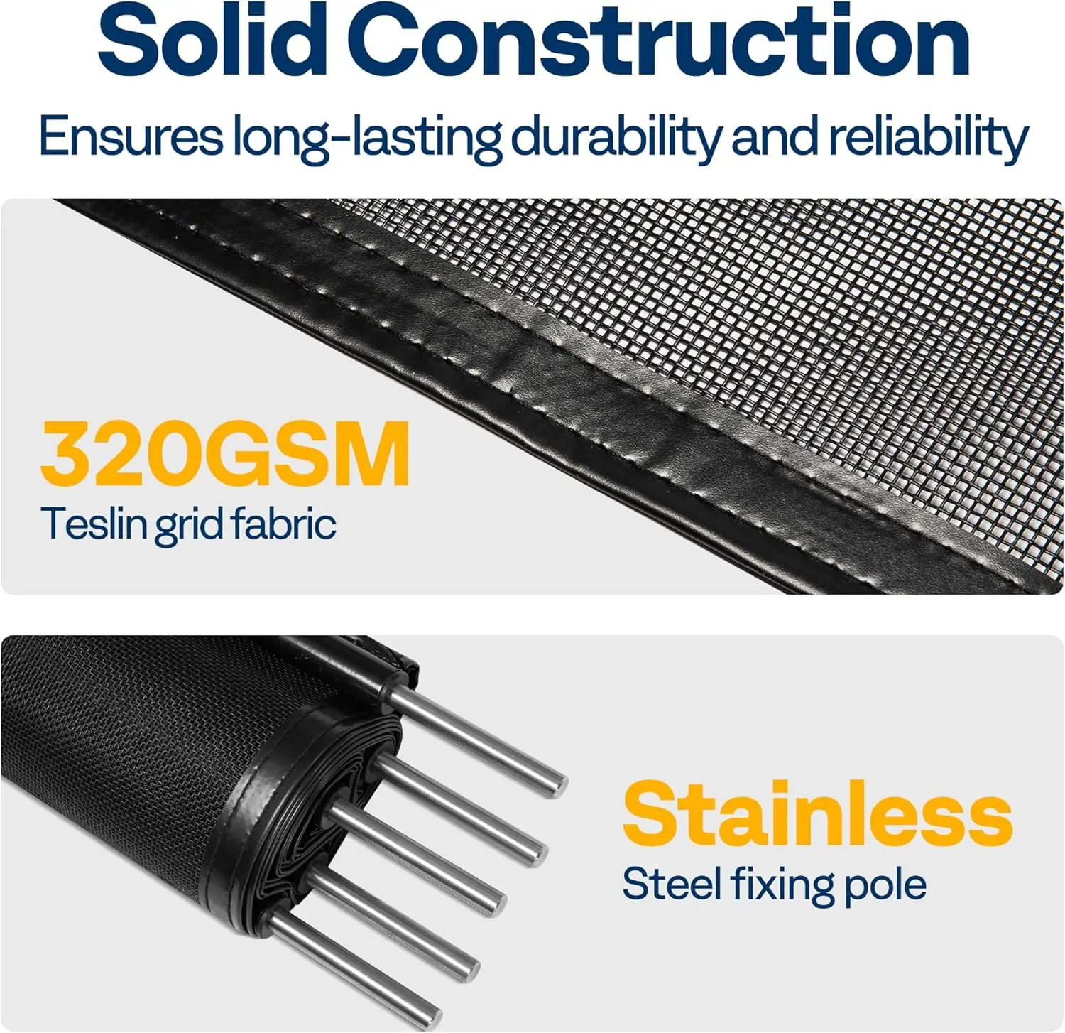 4FT Child Safety Barrier Removable Mesh Pool Fence with Aluminum Poles for Swimming Pools and Decks-PE Material factory
