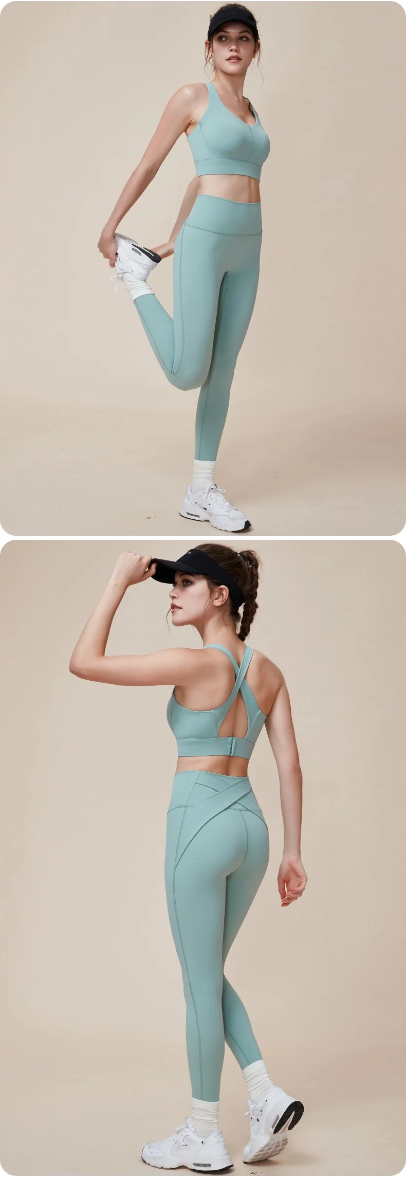 Custom logo Soft Skin Friendly Wholesale Workout High Impact Women 2 Piece Yoga Set Women's Sports Fitness Yoga Sets manufacture