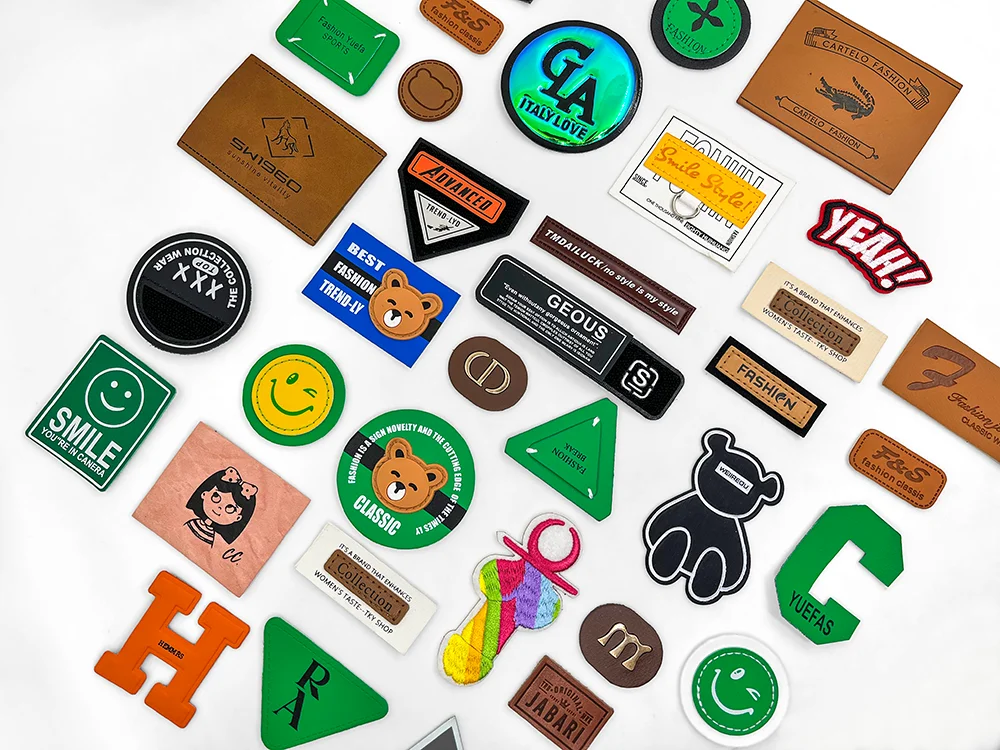 Custom Leather Label Clothing Labels Brand Name Woven Garment Labels