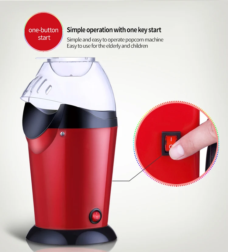 Wholesale Price PP Material Home Use Electric Automatic Popcorn Maker Children Popcorn Machine