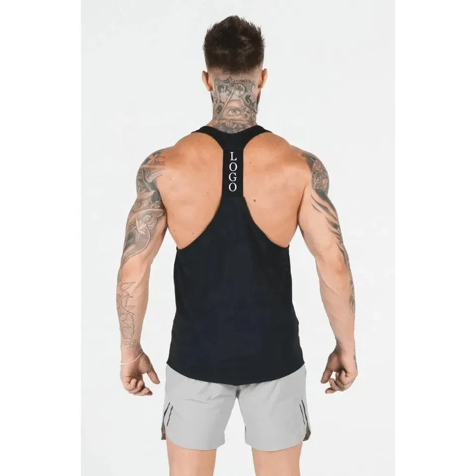 JL0131A Wholesale Sleeveless Tank Top Vest Mens Sports Singlet Gym Quick Dry Y-Back Muscle Tank Top for Men