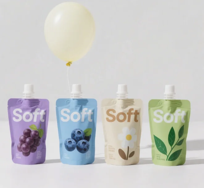 Wholesale Customization of 30ml-250ml Juice Bags, Refillable Nozzle Packaging Nozzle Bags, Milk Vertical Nozzle Bags