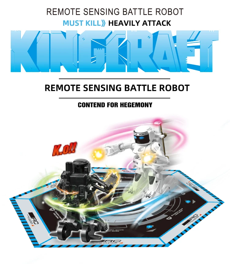 Mini Robot Boxing Toy Battle Robot Controlled Remote Control Boxing Robots With Amazing Light
