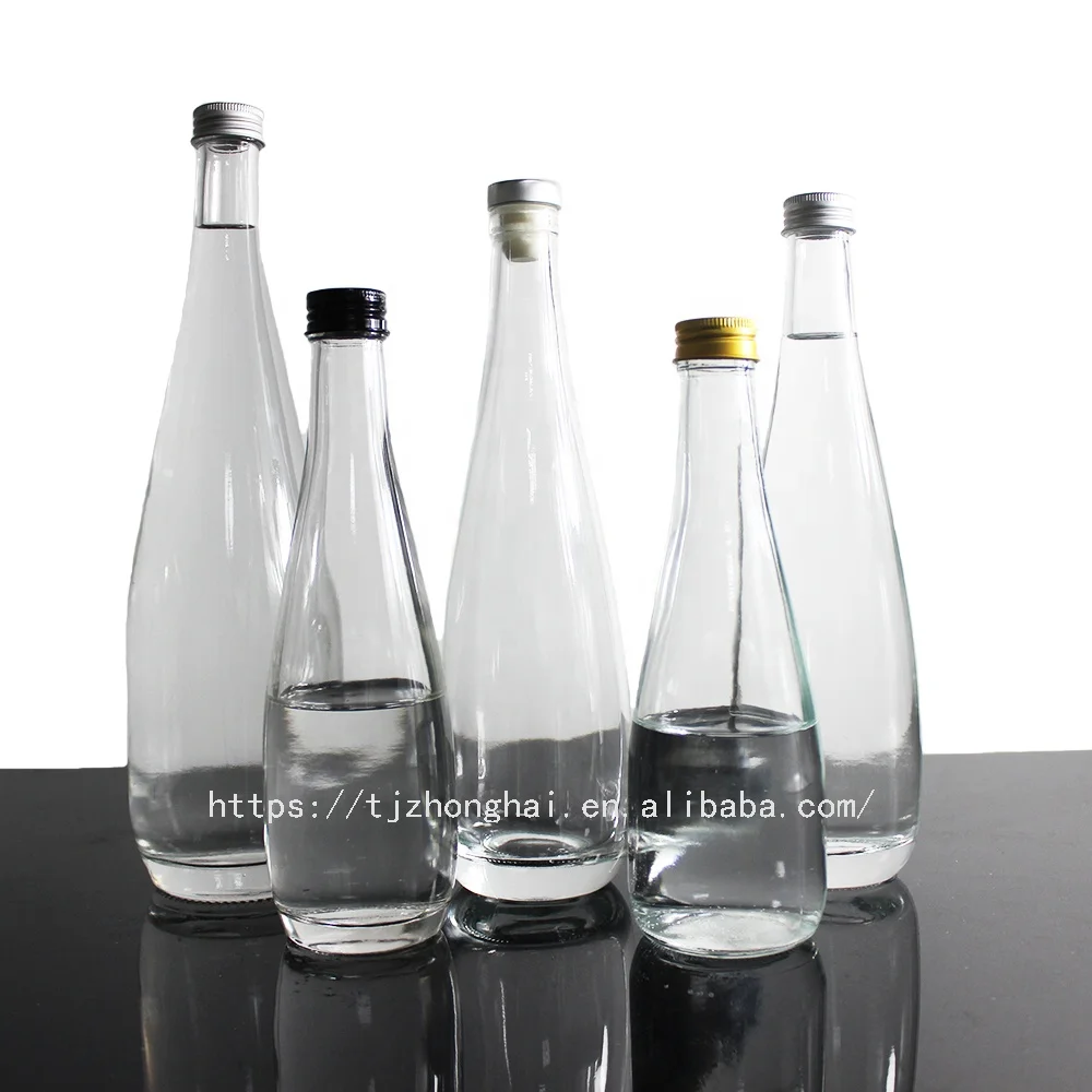 Nice 200ml 375ml 500ml 750ml Transparent Round Empty Flint Glass Liquor Wine Vodka Tequila Bottle with sealed Cork Lid