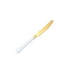 gold white dinner knife