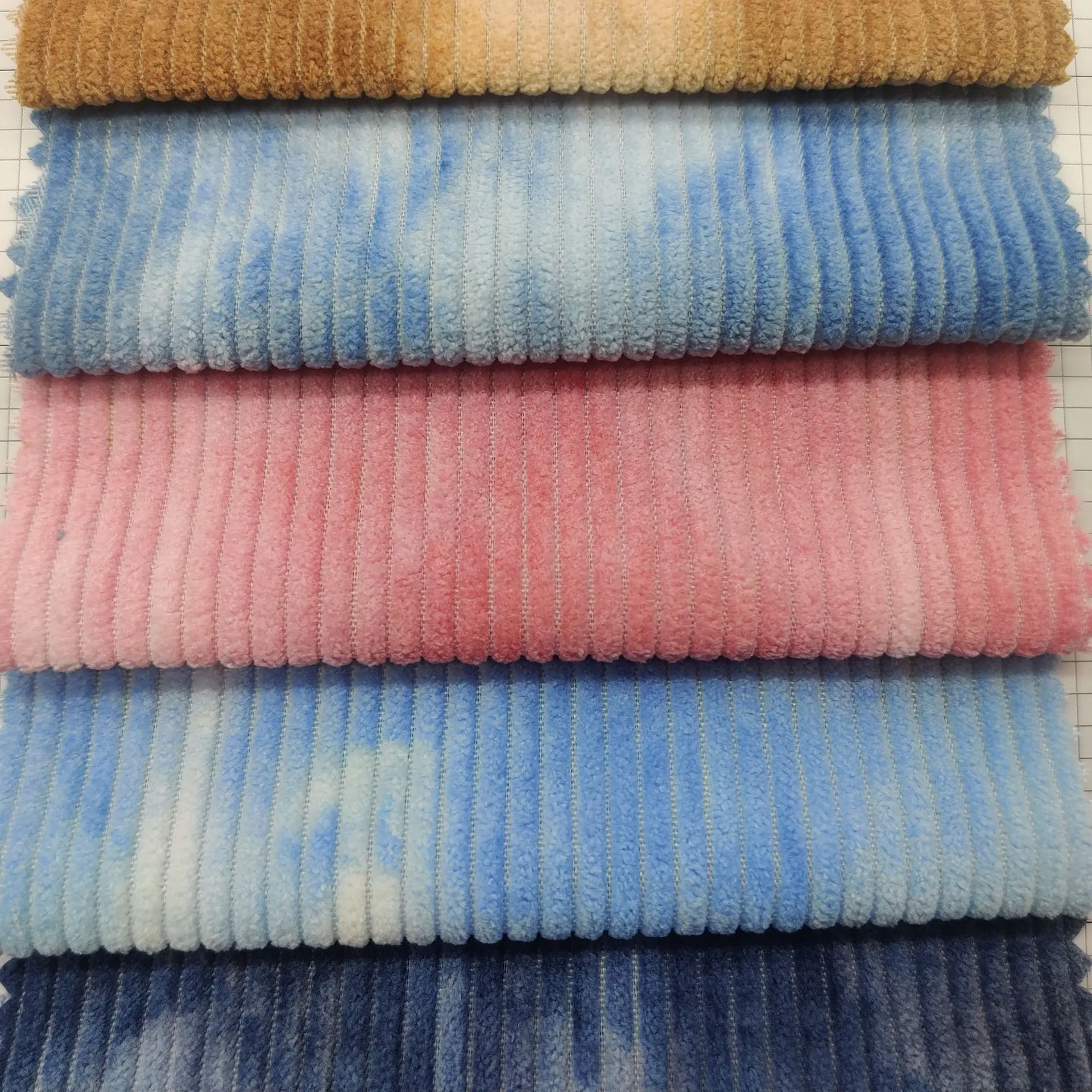 tie dyed 16 wales corduroy fabric corduroy upholstery fabric for hat jacket pant