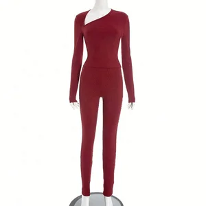 Dropshipping Wholesale Jogging Wear 2026 Long Sleeve Fitness Stretchy Women's Two Piece Sets