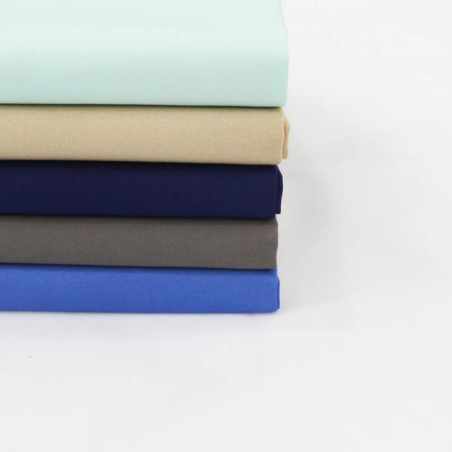 Фабричная ткань Yilong лидер продаж тканая однотонная из полиэстера хлопка поплина высокой плотности для