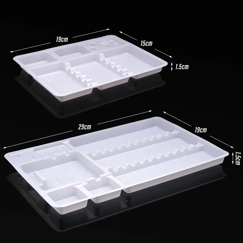 Sj Plastic Disposable Separating Dental Instrument Tray Divided Setup ...