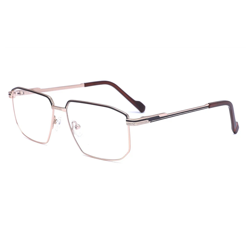 WHEF-CH8808 New Arrival Men Classic Retro Metal Eyeglasses Frames for All Face Eyewear Spectacles with Spring Tip Temple