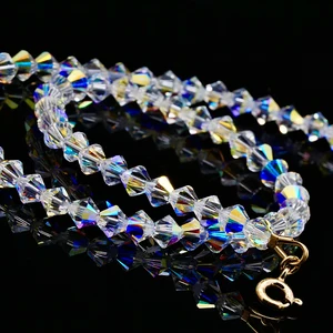 Nature Stone Beads for Jewelry Making Necklace Jewelry Charms Shiny Cut Crystal Stone Necklace Women