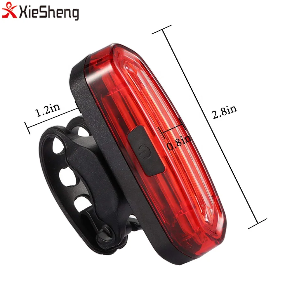 USB Rechargeable Bike Rear Light Tail Lamp LED Bicycle Warning Safety Waterproof 
