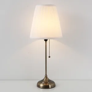 Nordic Modern Retro Lighting Table Lamp Simple Iron Body Bedside Lamp for Living Room Hotel Bedroom AC Power Supply Decorative