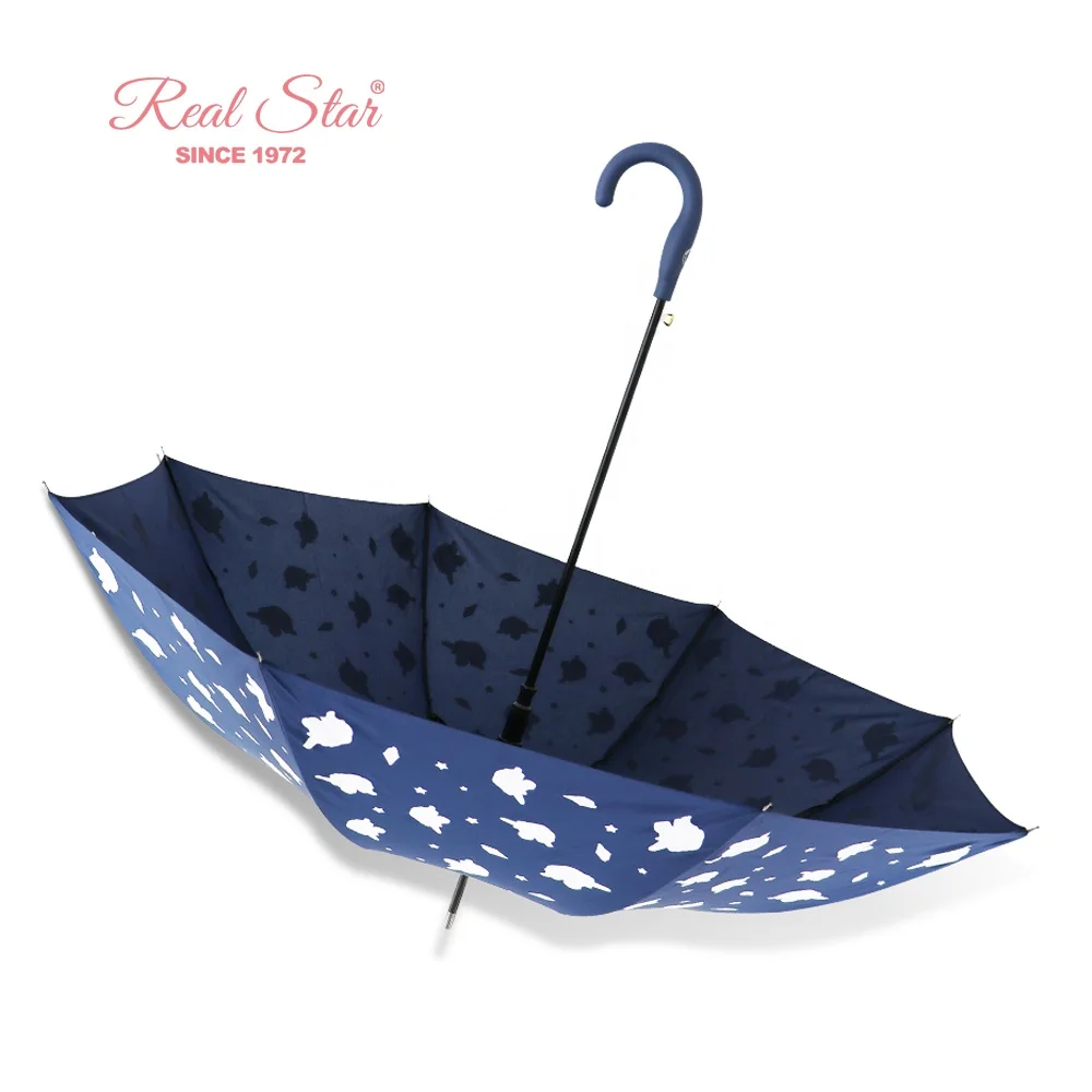RST unicorn Pattern Color Changing Magic Umbrella Stick Straight Umbrella