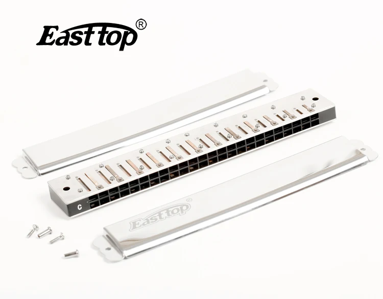 EASTTOP T2403 High Quality 24-Hole Tremolo Harmonica for Adults' Study