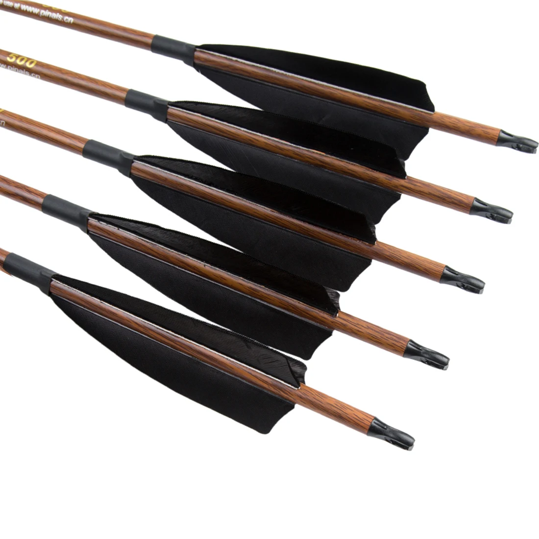 Flèches Tir à L'arc Carbone Pur - Spine 250-800 - 32 Pouces - Plumes Dinde 4 Pouces - Chasse