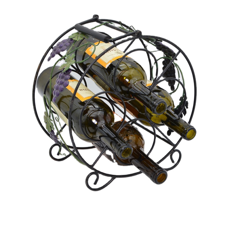 
Железная современная 4 бутылки уникальная металлическая стойка для вина, держатель для винной пробки 