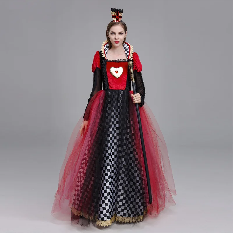 alice in wonderland red and black dress Alice In Wonderland Red Kingdom Costume
