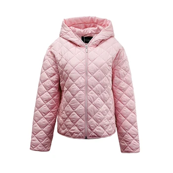 2023 new  women Autumn and winter soft water repellent quilted padded casual  jacket round hem  GRS optional Outdoor