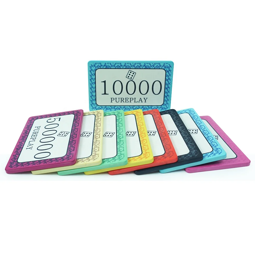 Jetons De Poker Godel SLOWPLAY – Plaques Rectangulaires Sans Dénomination – Lot De 10 – Composite Céramique 34 G – Style Européen – Vert