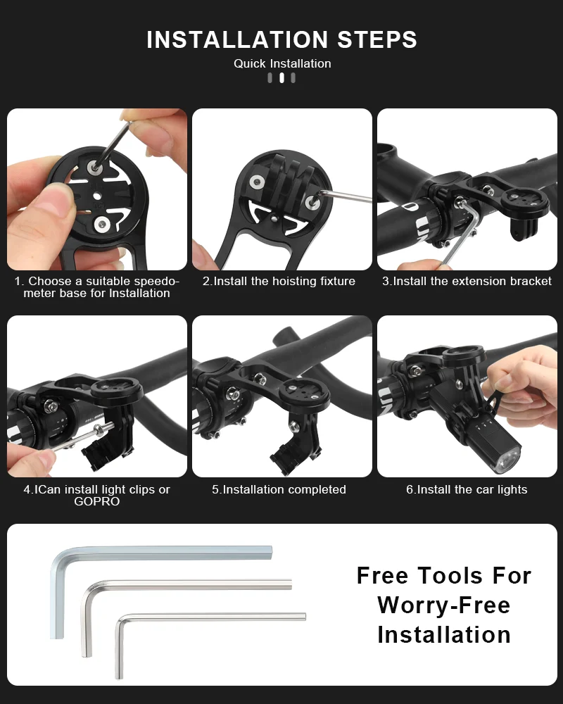 Bicycle Computer Camera Holder  Bike Handlebar Mount Stopwatch Speedometer Bracket for Garmin Edge Bryton Cateye