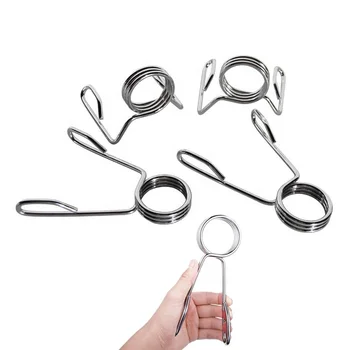 2 inch Olympische barbell veer clip kraag halter clips lange lente klemmen gewicht bar clips voor gewichtheffen, powerlifting, krachttraining (2 stuks