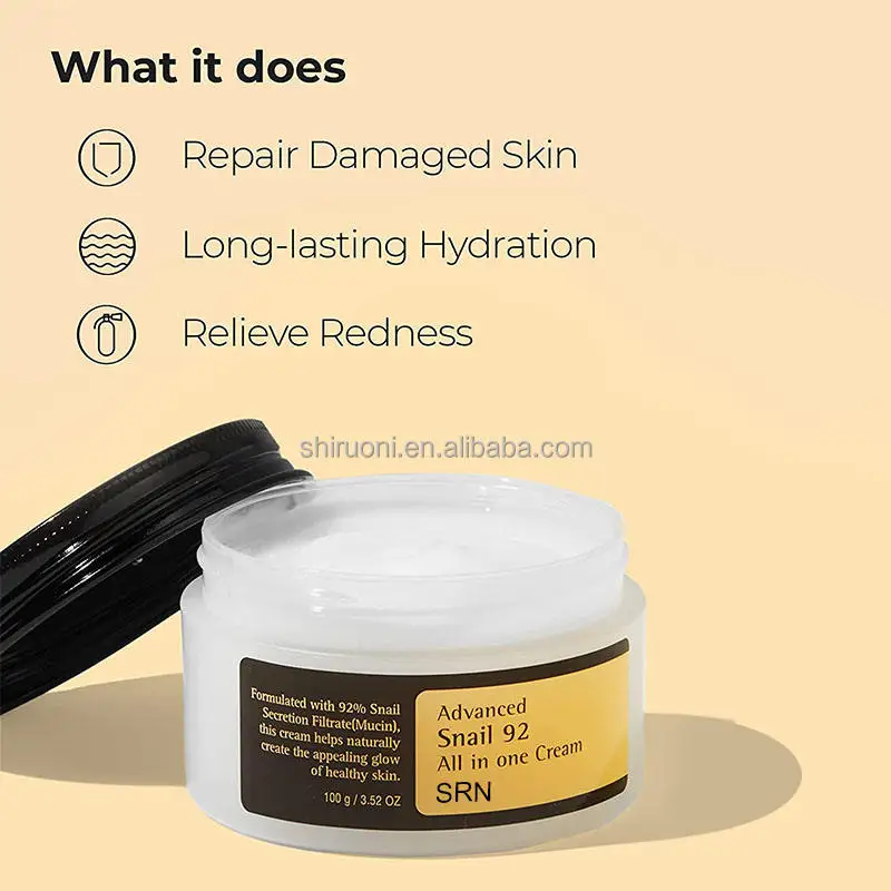 Korean Vegan Organic Skin Care Products Anti Aging Snail Serum Remove