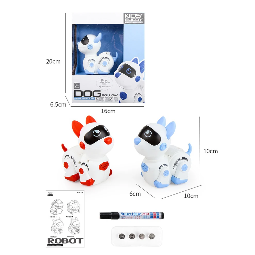 Intelligent Robotic Battery Operated Toy Robot Dog With Line Following