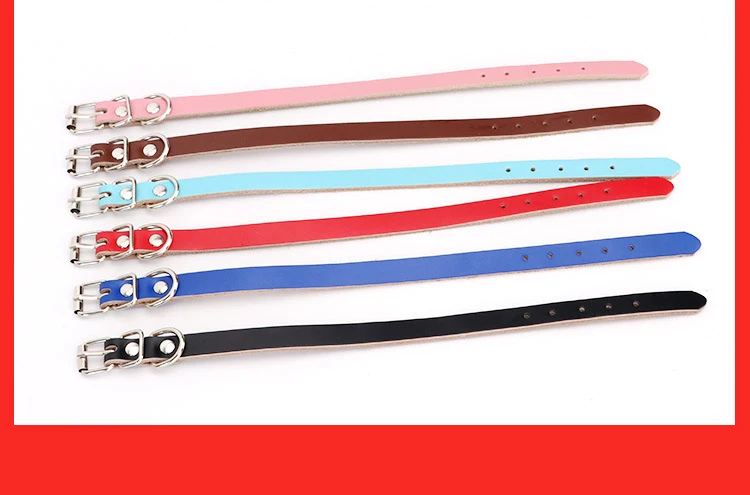 Оптовая продажа от производителя кожаный ошейник для кошек и собак разных