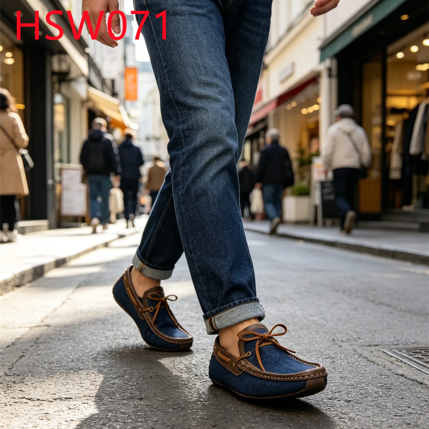 YYR,Shopping&Strolling Stylish Blue Cowboy Fabric Penny Shoes Seaside Vacations Traditional Handcraft Casual Boat Shoes HSW071