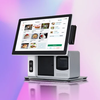 15.6inch All-in-one Cash Register Touch Screen TFT LED Screen Point of Sale TPV POS System with Printer Scanner