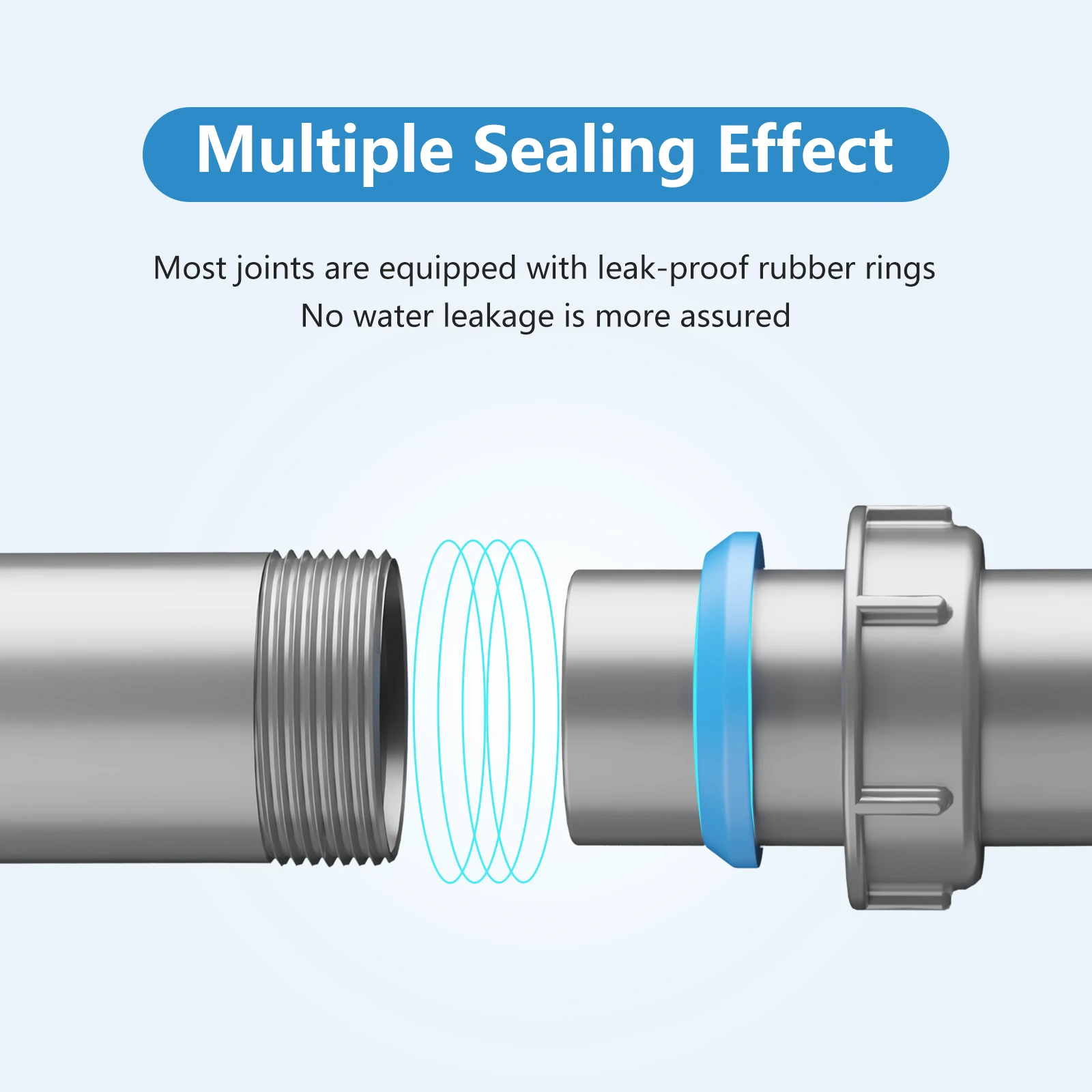 201 stainless steel national standard water seal is designed toprevent odors and insects drain pipe704-6