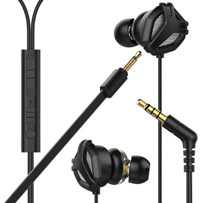 2021 Latest Technology Triple Drivers in Ear Headphones Wired Earbud Headset Earphone With Detachable Microphone