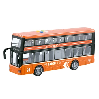 Routemaster With Light Sound 1/16 Inertial Bus Car Toys Bustrolley Coach Trolley Open-top Bus Vehicles Kids' Toys Juguetes Boy