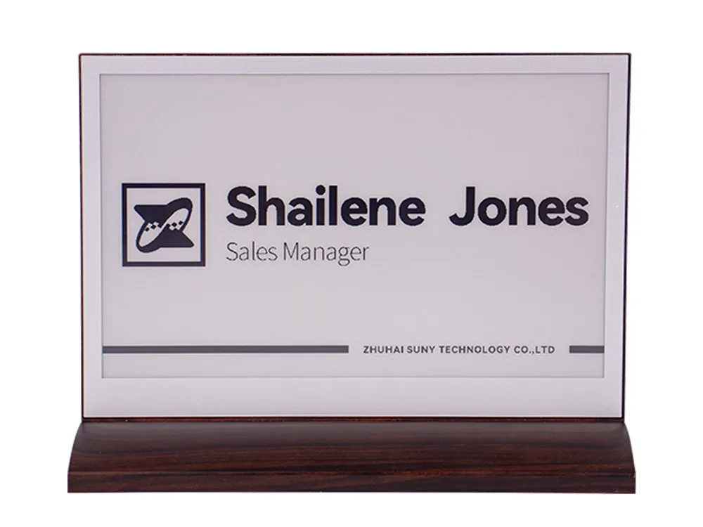 Eink Nameplate Display Paperless Electronic Paper Table Sign Name Tag