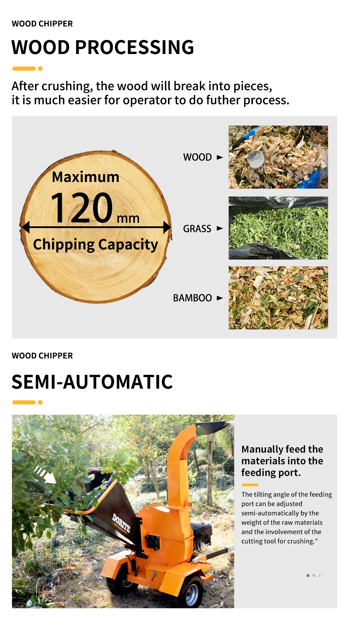 K-maxpower 15HP Wood Chipper With CE License High Quality Wood Shredder Forestry Chaff Cutter Gasoline Forestry Machinery