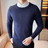 Azul cielo profundo (estilo cuello redondo)