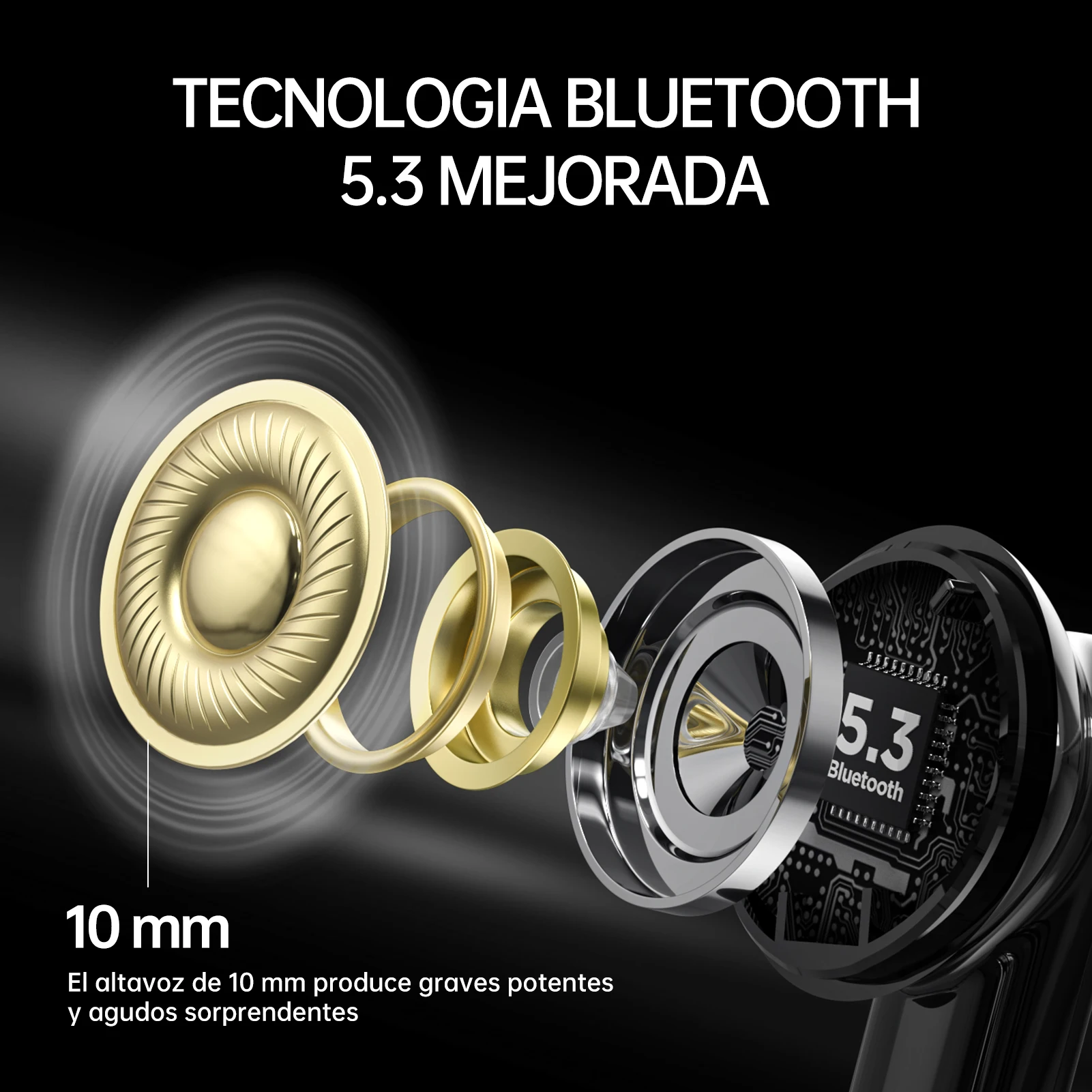 Wireless Earbuds for Bluetooth 5.3 TWS Hi-Fi Stereo Earphones with ANC & IPX4 Waterproof 350mAh Battery JL Chipset for Phone