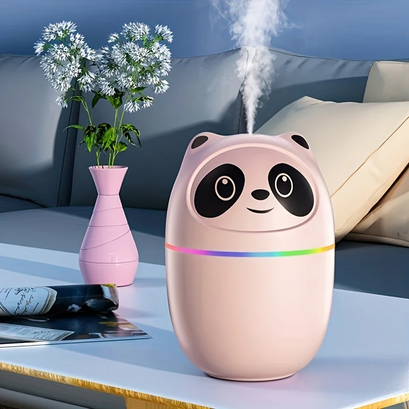 Portable LED Light Mini Cute 220ml H2o Spray Mist Humidifier Double Wet Aroma Essential Oil Diffuser Car Usb Air Humidifier