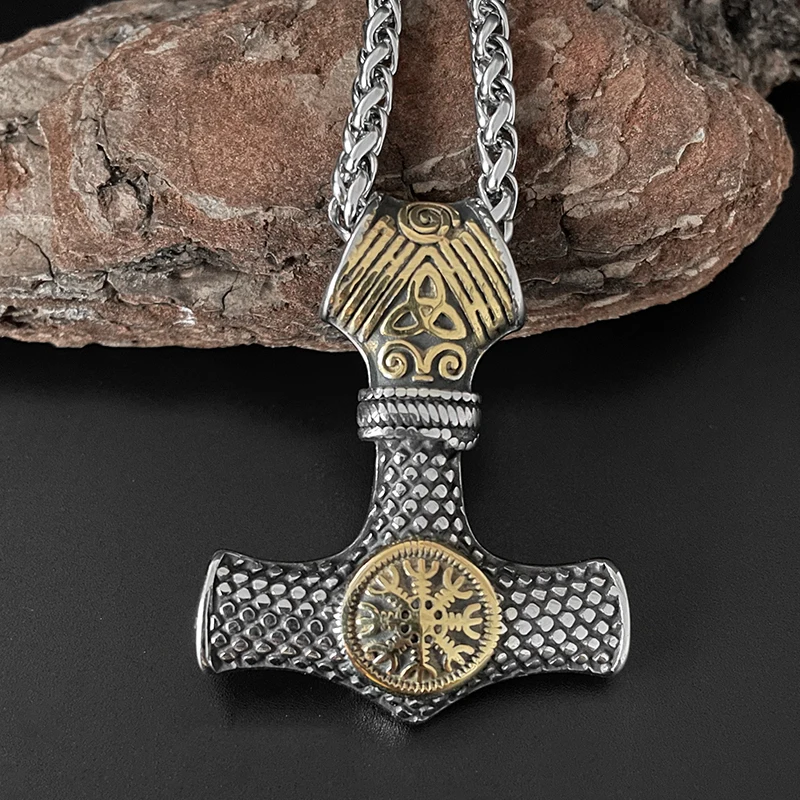 Wholesale Trendy Men's Stainless Steel Viking Jewelry Thro Hammer