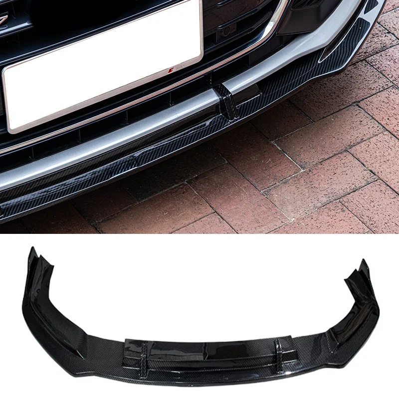 Quality Bodykit Bumper Dry Carbon Fiber Fibre Front Lip Splitter For Audi A7 C8 2020-2023