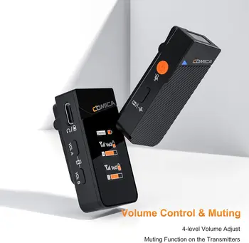 Comica Vimo C3 Wireless Lavalier Microphone System, with Noise Cancellation, Safety Mode, 20H Battery Life Charging Case detail image