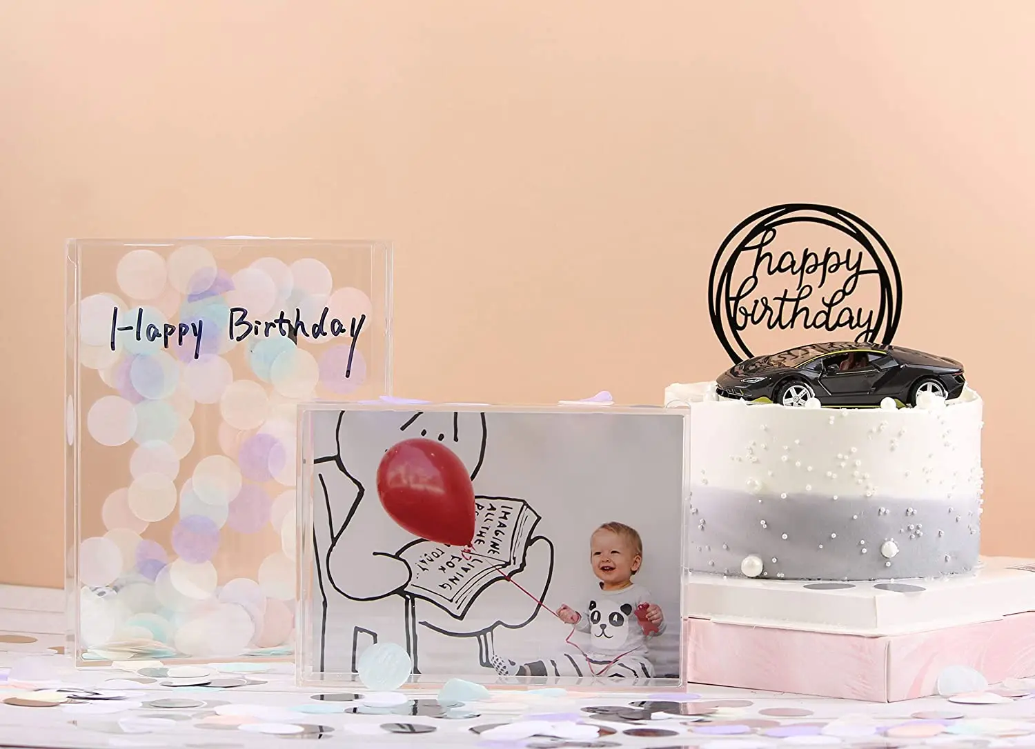 Customized Diy All Clear Memory Box Photo Picture Frame Tabletop