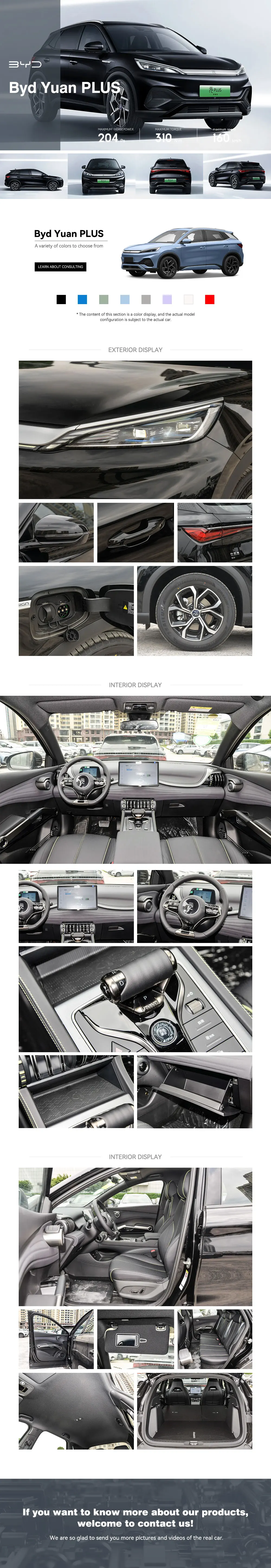 Buy China High Quality ELectric Cars Byd Yuan PLUS 5-Door 5-Seat SUV 430KM Long Range EV Auto details