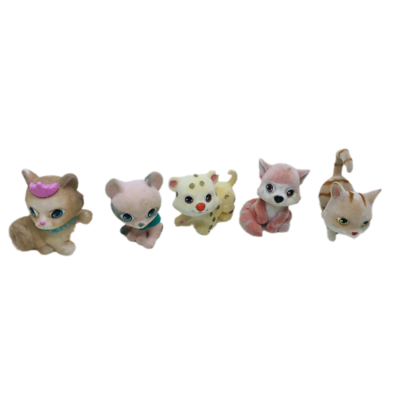 Милые куклы, имитация животного, флокирующая кукла, плюшевые игрушки, оптовая продажа, Мультяшные животные, кошка, мышь, экшн-фигурки